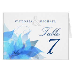 Table Number Wedding Abstract Floral Fold-over
