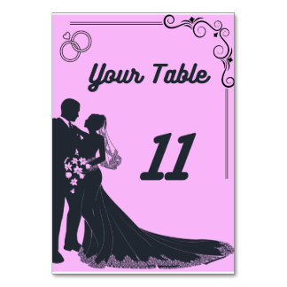 Table Number  Wedding Card 