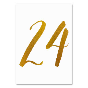 Table Numbers - Casual Brush Script Typography -24