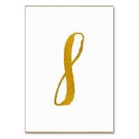 Table Numbers - Casual Brush Script Typography - 8