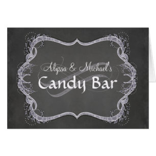 Table Numbers - Chalkboard Typographic Leaf Swirl