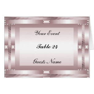 Table Numbers Dinner Party Menu