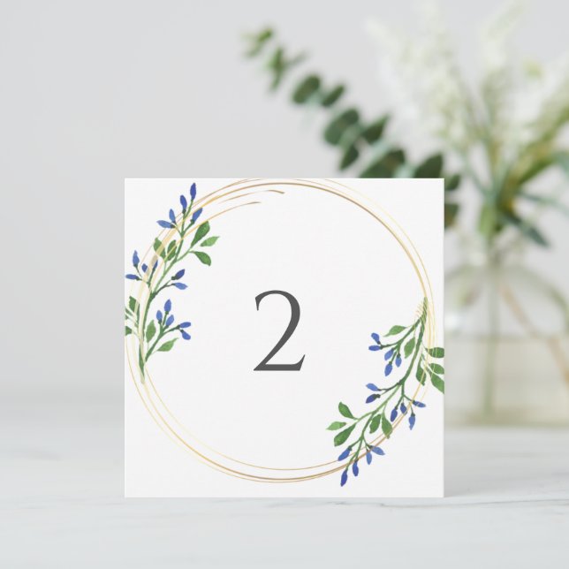 Table numbers floral border (Standing Front)
