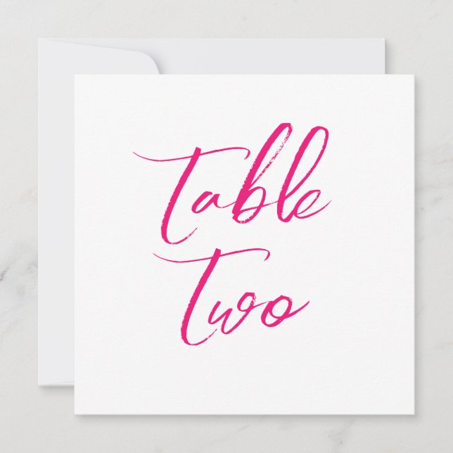Table numbers floral border simple elegant pink (Front)
