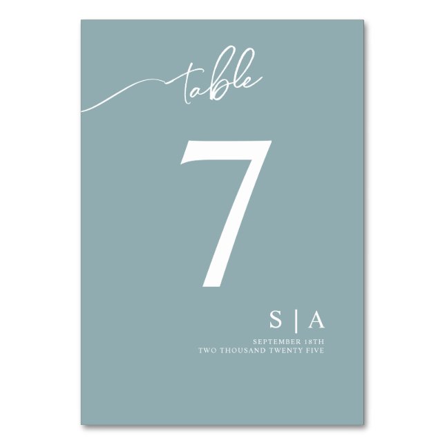 Table Numbers for a Boho-chic wedding. (Front)