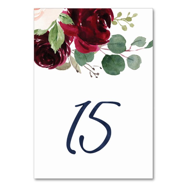 Table Numbers for KJ #15 (Front)