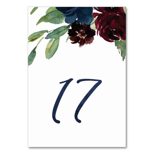 Table Numbers for KJ #17 (Front)
