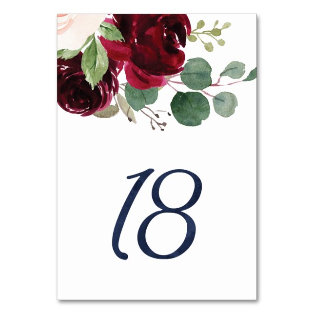 Table Numbers for KJ #18 (Front)