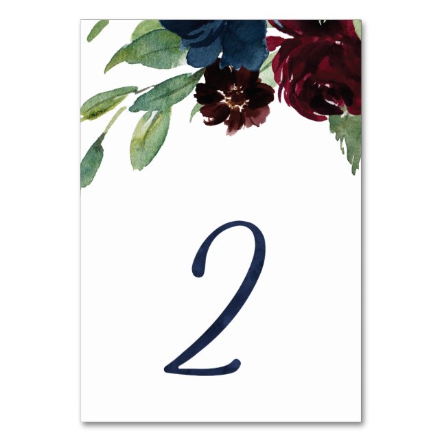 Table Numbers for KJ #2 (Front)