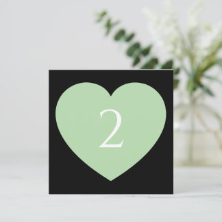 Table numbers heart border