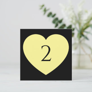 Table numbers heart border