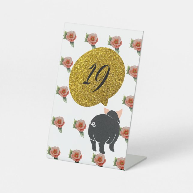 Table numbers pedestal sign (Front)