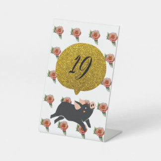 Table numbers pedestal sign