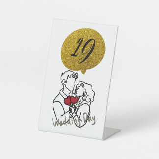 Table numbers pedestal sign