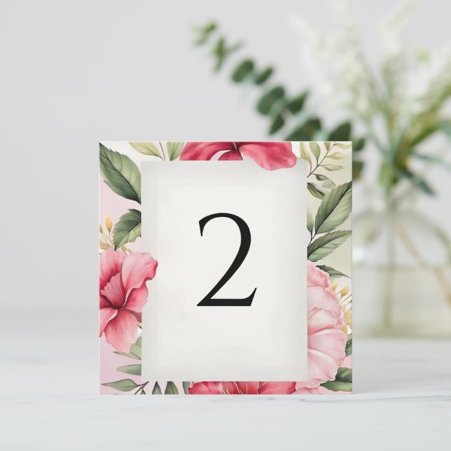 Table numbers tropical (Standing Front)
