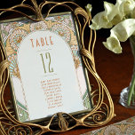 Table Numbers Vintage Art Nouveau Wedding<br><div class="desc">Art Nouveau Vintage wedding table numbers by Alphonse Mucha in a floral, romantic, and whimsical design. Victorian flourishes complement classic art deco fonts. Please enter your custom information, and you're done. If you wish to change the design further, click the blue "Customise It" button. Thank you so much for considering...</div>