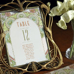 Table Numbers Vintage Art Nouveau Wedding<br><div class="desc">Art Nouveau Vintage wedding table numbers by Alphonse Mucha in a floral, romantic, and whimsical design. Victorian flourishes complement classic art deco fonts. Please enter your custom information, and you're done. If you wish to change the design further, click the blue "Customise It" button. Thank you so much for considering...</div>