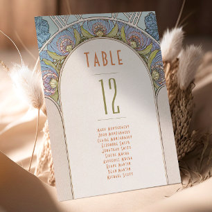 Table Numbers Vintage Art Nouveau Wedding