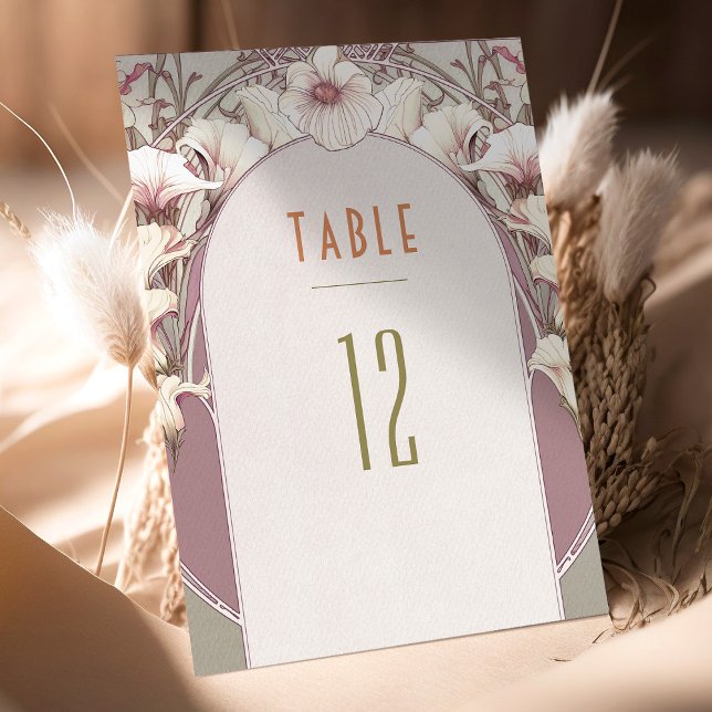 Table Numbers Vintage Art Nouveau Wedding (Creator Uploaded)