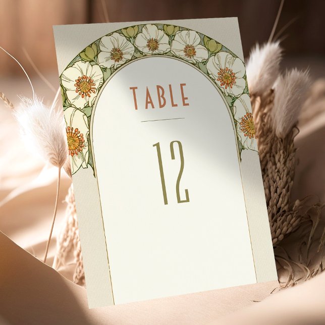 Table Numbers Vintage Art Nouveau Wedding (Creator Uploaded)