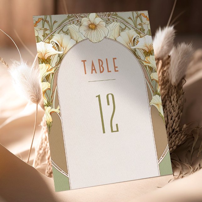 Table Numbers Vintage Art Nouveau Wedding (Creator Uploaded)