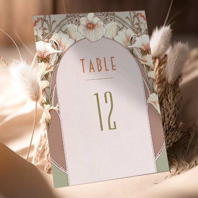 Table Numbers Vintage Art Nouveau Wedding (Creator Uploaded)