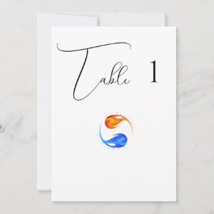 Table Numbers- Wedding-Twin Flames-White- Invitation