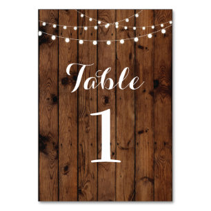Table Numbers Wedding Wood Rustic Elegant