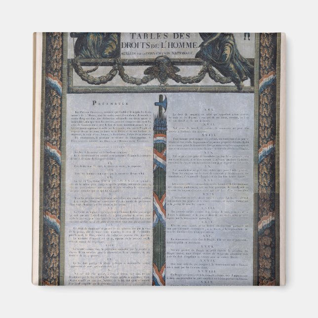 Table of the Declaration of the Rights of Man Magnet (Front)
