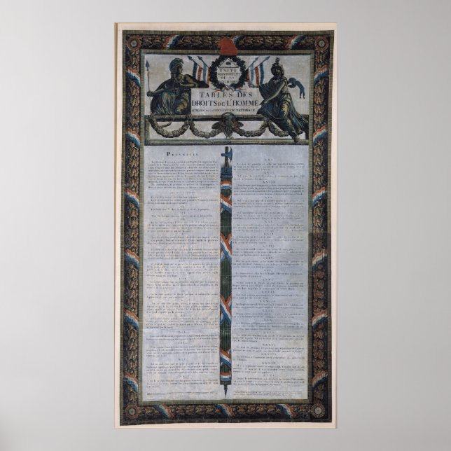 Table of the Declaration of the Rights of Man Poster (Front)
