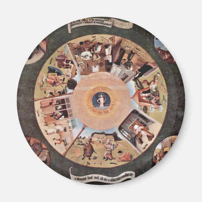 Table Of The Mortal Sins.,  By Hieronymus Bosch (B Magnet (Front)