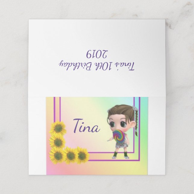 Table Place Card (Outside Unfolded)