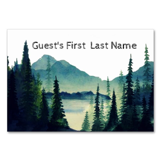 Table Place Card - Camping (Front)