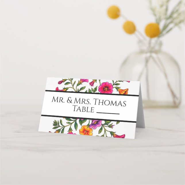 Table place cards, wedding card (Back)