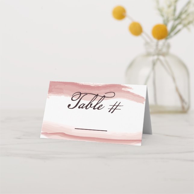 Table Place Number Folded Place Card (Front)