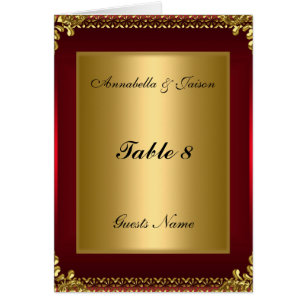 Table Placement Card and Menu