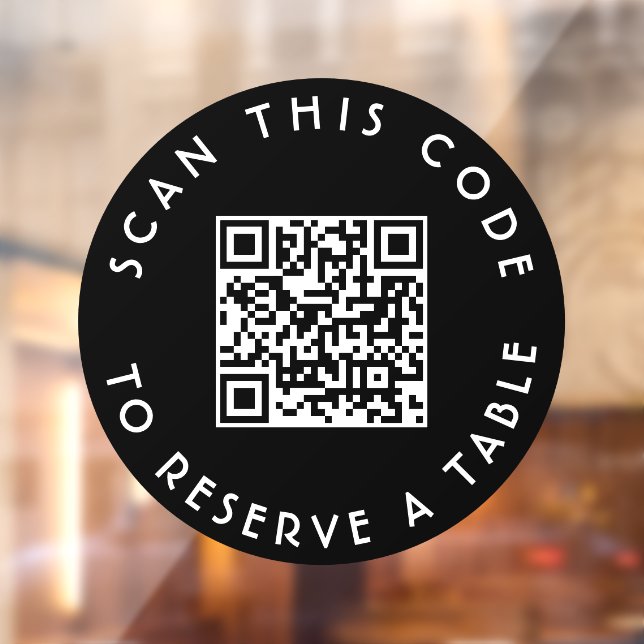 Table Reservation Black Circle QR Code (Sheet 2)