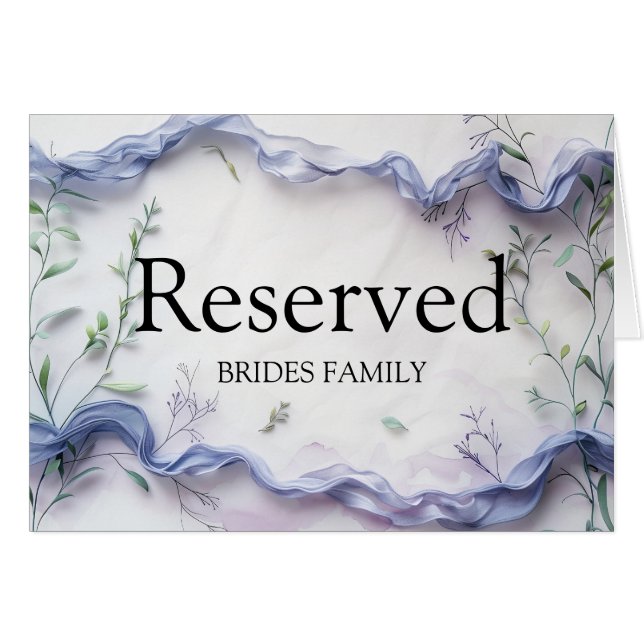 Table Reserved (Front Horizontal)