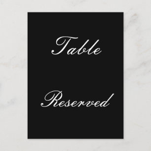 Table Reserved Postcard