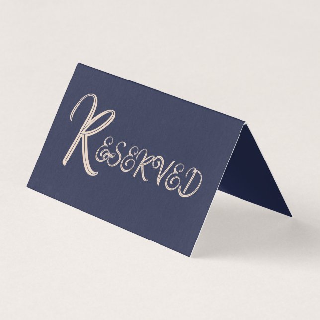 Table Reserved Seating Tented Navy Blue (Front)