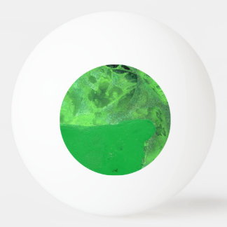 "Table Rock green & red " Abstract Ping Pong Ball