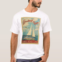 Table Rock Lake Sailboat Vintage Travel Missouri