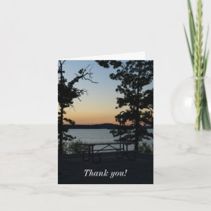 Table Rock Silhouette Sunset Thank You Card