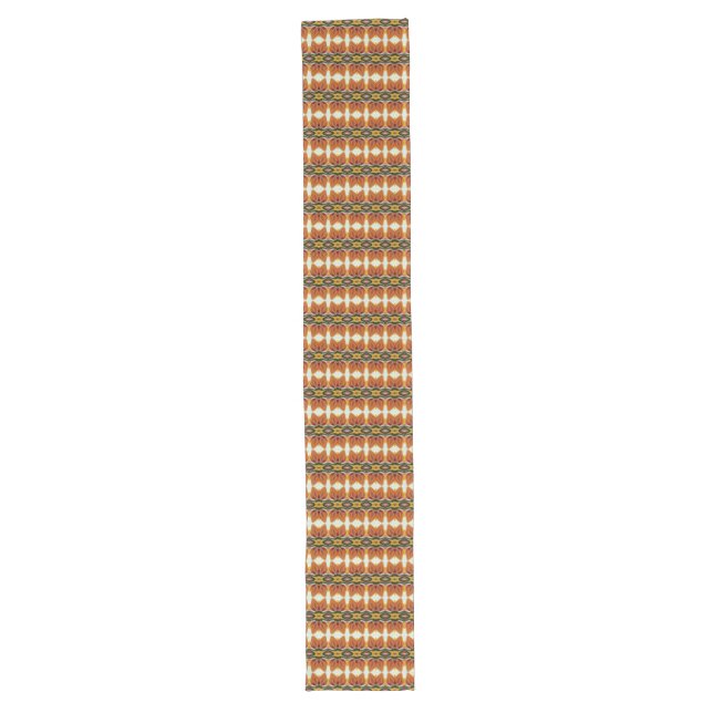 Table Runner, A vibrant colourful fabric pattern  Long Table Runner (Front)