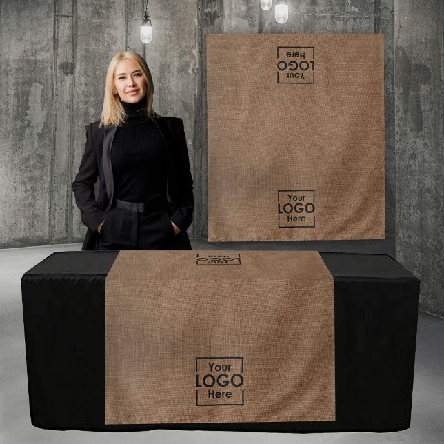 Table Runner Banner Business 2 Logos Faux Linen Tapestry (Table Runner Banner Business 2 Logos Faux Linen Tapestry)