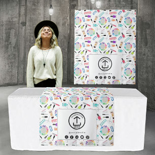 Table Runner Banner Business Logo Nail Artist Tapestry