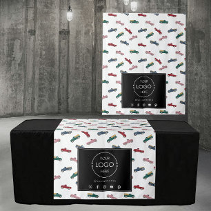 Table Runner Banner Business Logo Trucks Cars Tapestry
