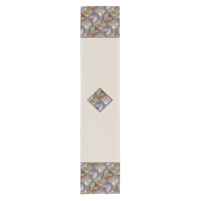  Table Runner, Craftsman Oak leaves Short Table Runner (Front)