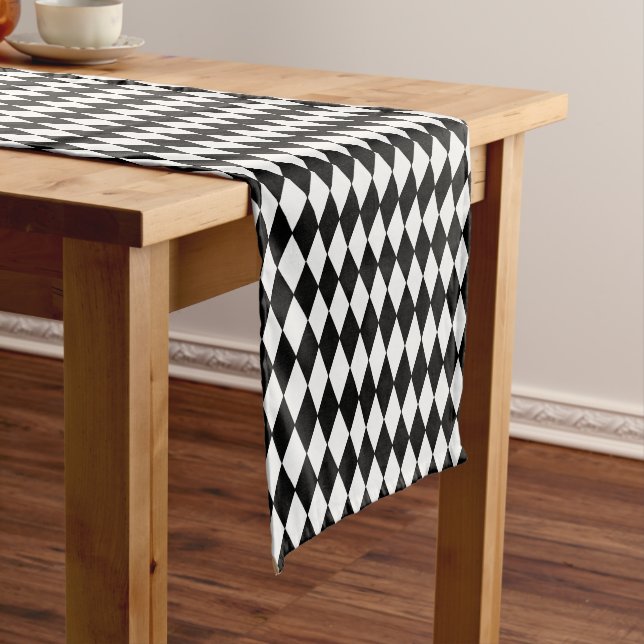 Table Runner-Harlequin Diamond Print Long Table Runner (In Situ)