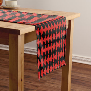 Table Runner-Harlequin Diamond Print Short Table Runner